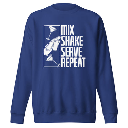 "Mix Shake Serve Repeat" Bartender Sweatshirt