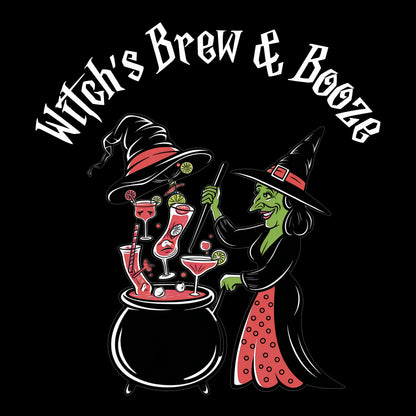 "Witch's Brew & Booze" Halloween Bartender Tee