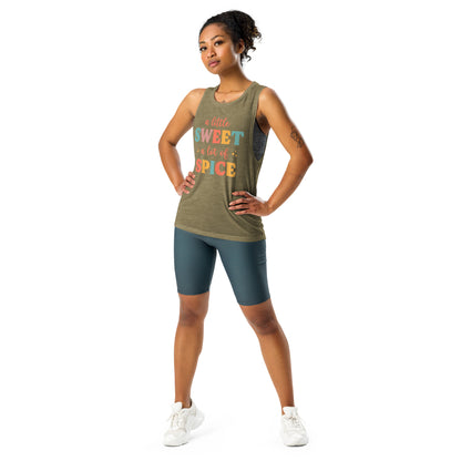 "A Little Sweet A Lot of Spice" Women's Muscle Tank