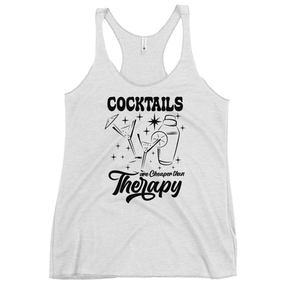 "Cocktails are Cheaper than Therapy" Women's Bartender Tank