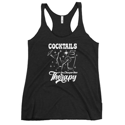 "Cocktails are Cheaper than Therapy" Women's Bartender Tank