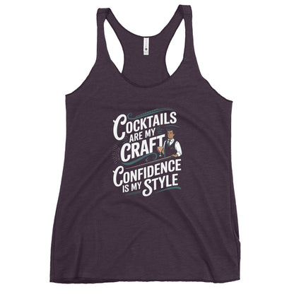 "Cocktails Are My Craft, Confidence Is My Style" Women's Bartender Tank